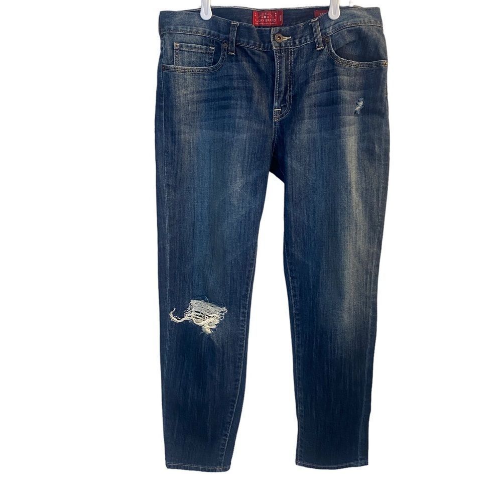 Lucky Brand Jeans Womens‎ 10/30 Blue Sienna Slim Boyfriend Distressed Mid Rise